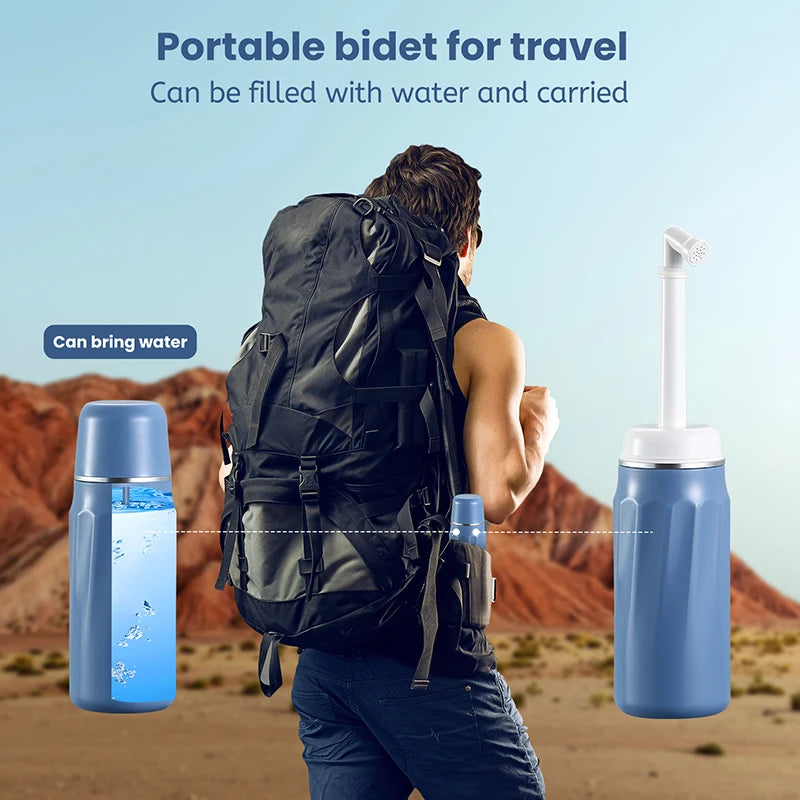 400ml Portable Bidet Spray Handheld Travel Bidet Personal Cleaner Hygiene Bottle Spray shower Washing Baby Butt Flushing Device