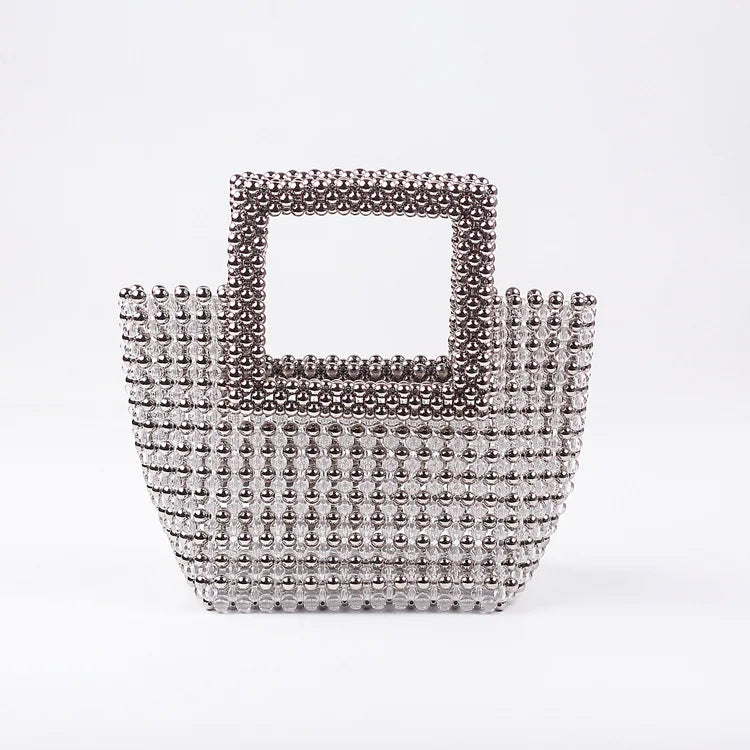 Customized Bead Bags Women Summer Fashion Top-handle Ladies Party Dinner Evening Handmade Exquisite Purses and Handbags