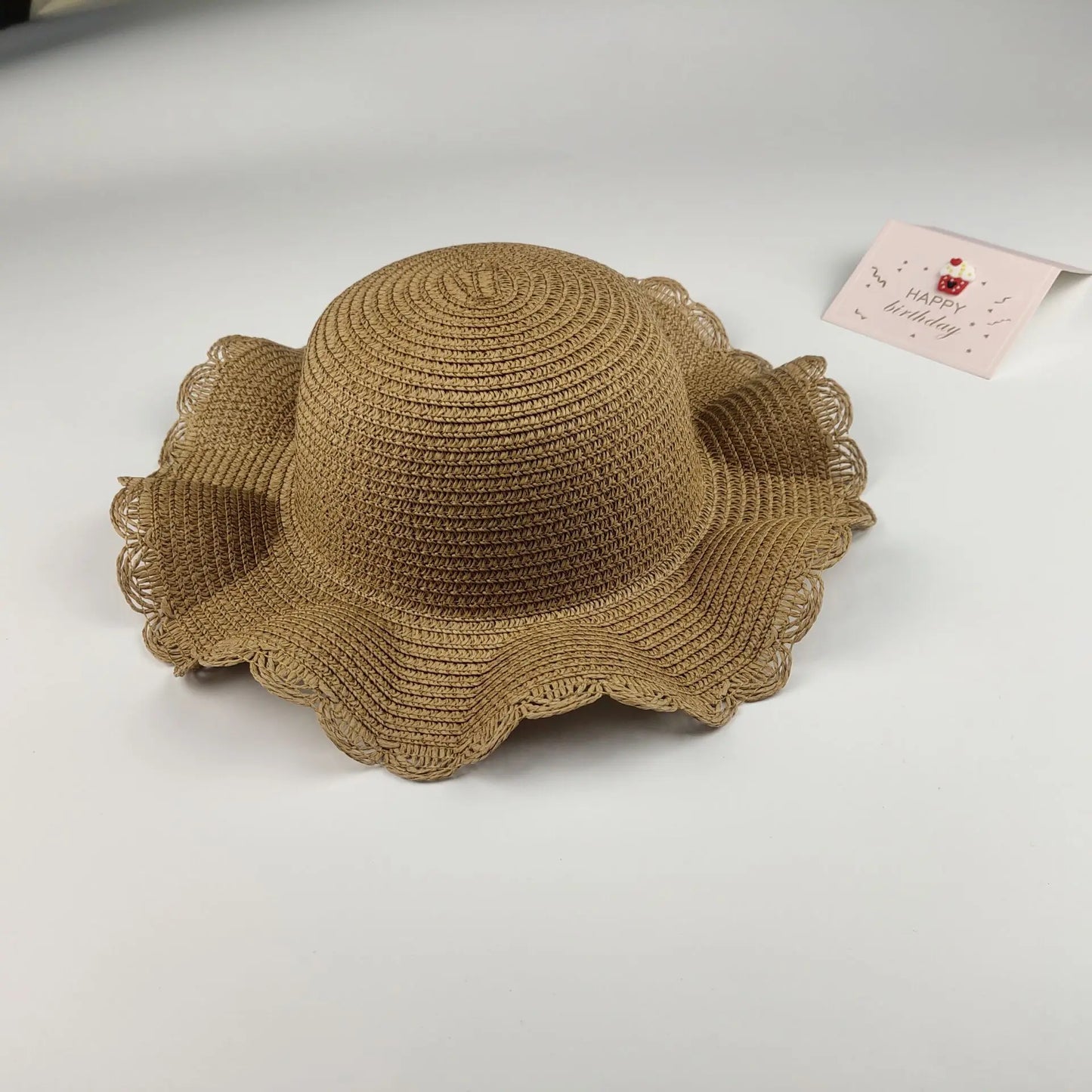 Summer Children's Straw Bag Straw Hat Cute Mini Beach Bag Boys and Girls Shoulder Crossbody Bags Small Sun Hats Kids Coin Purse