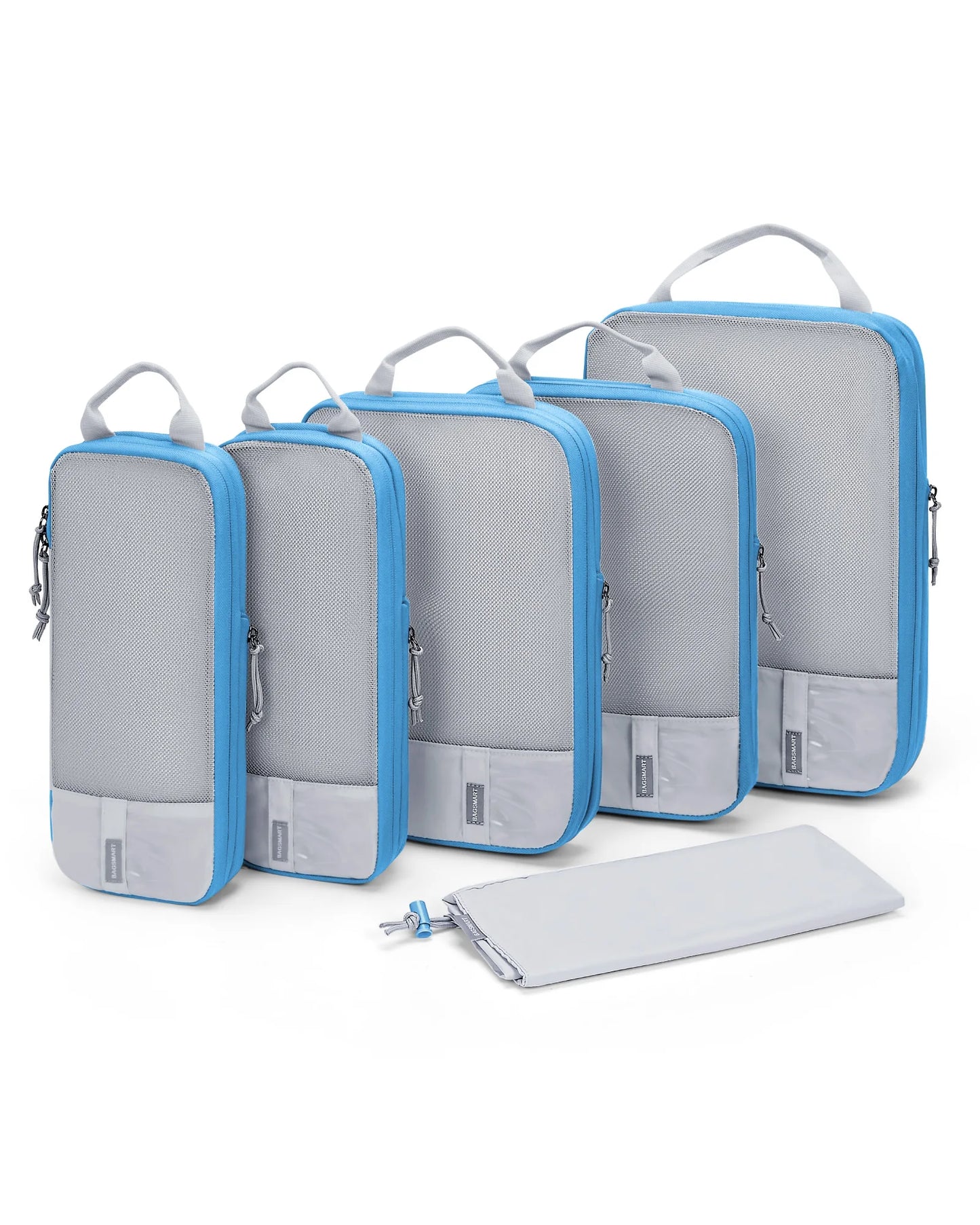 2-6 PCS Compression Packing Cubes BAGSMART Men Travel Expandable Luggage Organizer Carry on Luggage Packing Organizers for Women