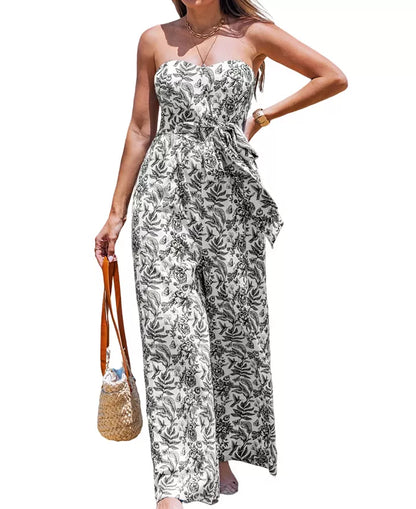 Women's Noir Enchantment Floral Jumpsuit