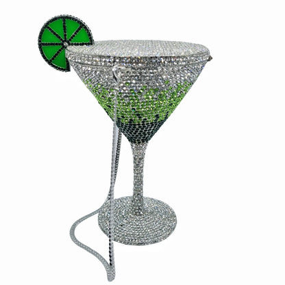 Jewels Martini purse Diamond Evening Purses Crystals Bridal Handbag Dinner Clutches jewelry Purses Rhinestone Party Clutch Bags