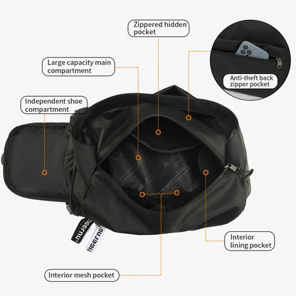 Tigernu Girl Sports Gym Bag FemaleTravel Duffel HandBags Fitness Bag With Shoes Compartment for Women Light Weight Shot Trip Bag