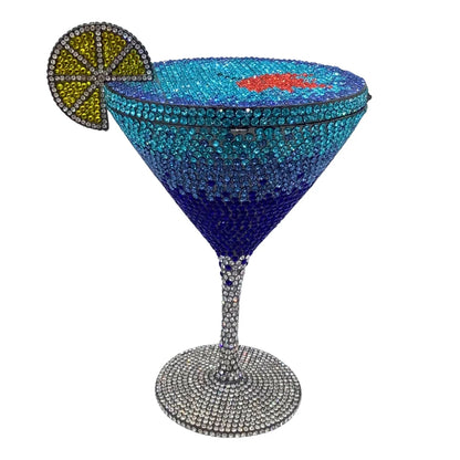 Jewels Martini purse Diamond Evening Purses Crystals Bridal Handbag Dinner Clutches jewelry Purses Rhinestone Party Clutch Bags