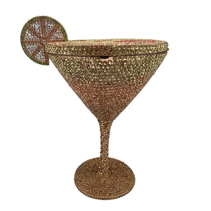 Jewels Martini purse Diamond Evening Purses Crystals Bridal Handbag Dinner Clutches jewelry Purses Rhinestone Party Clutch Bags