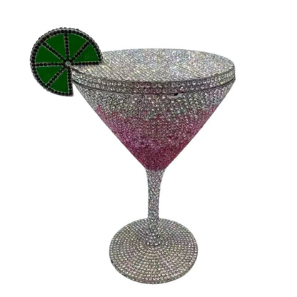 Jewels Martini purse Diamond Evening Purses Crystals Bridal Handbag Dinner Clutches jewelry Purses Rhinestone Party Clutch Bags