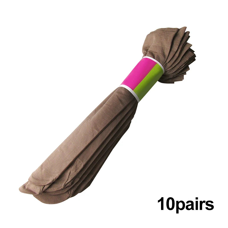 Hot Sale! 5/10 Pairs High Quality Women Velvet Socks Pack Female Summer Thin Silk Transparent Sexy Ankle Nylon Socks Set