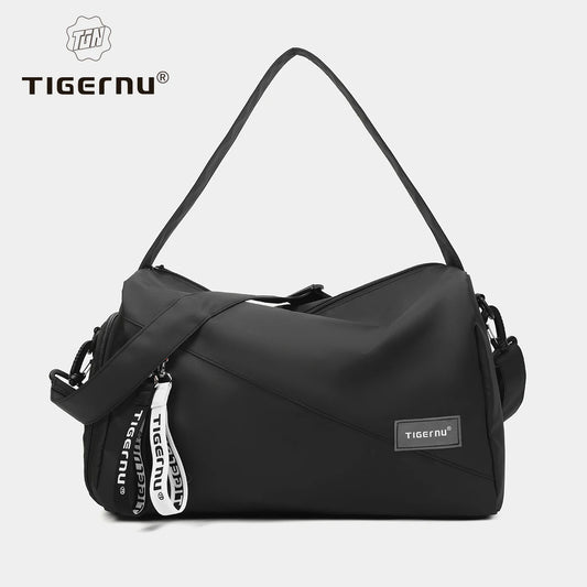 Tigernu Girl Sports Gym Bag FemaleTravel Duffel HandBags Fitness Bag With Shoes Compartment for Women Light Weight Shot Trip Bag
