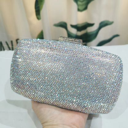 Flower Crystal Evening Bag 16 Colors Women Wedding Purse Diamond Minaudiere Lady Rhinestone Party Handbags Prom Cocktail Purses