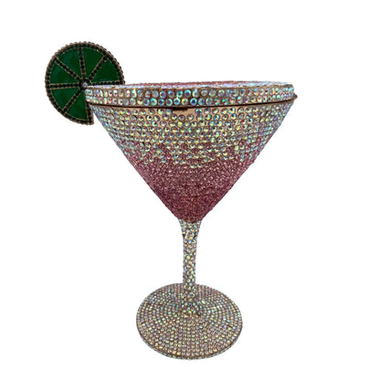 Jewels Martini purse Diamond Evening Purses Crystals Bridal Handbag Dinner Clutches jewelry Purses Rhinestone Party Clutch Bags