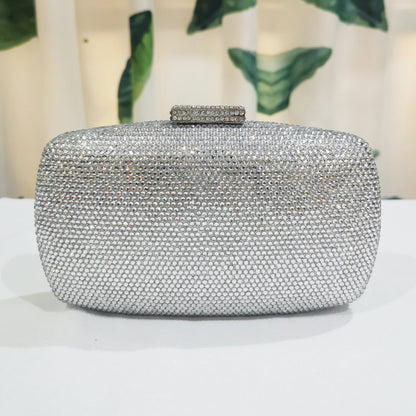 Flower Crystal Evening Bag 16 Colors Women Wedding Purse Diamond Minaudiere Lady Rhinestone Party Handbags Prom Cocktail Purses