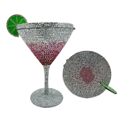 Jewels Martini purse Diamond Evening Purses Crystals Bridal Handbag Dinner Clutches jewelry Purses Rhinestone Party Clutch Bags