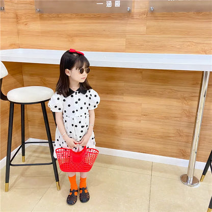 Summer Fashion Children's Beach Handbag Cute Baby Girls Plastic Hand Carrying Tote Bag Boys Kids Hollow Out Basket Shoulder Bags