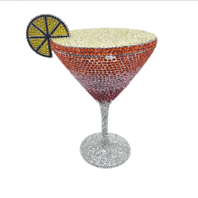 Jewels Martini purse Diamond Evening Purses Crystals Bridal Handbag Dinner Clutches jewelry Purses Rhinestone Party Clutch Bags