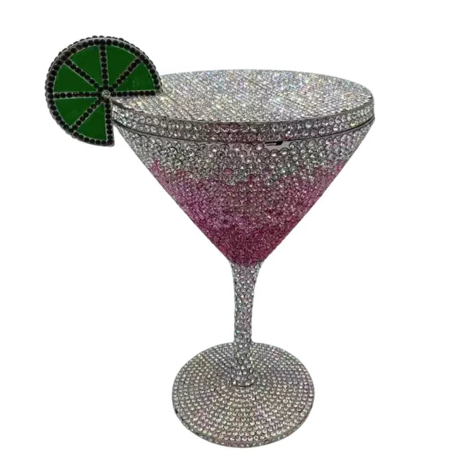 Jewels Martini purse Diamond Evening Purses Crystals Bridal Handbag Dinner Clutches jewelry Purses Rhinestone Party Clutch Bags