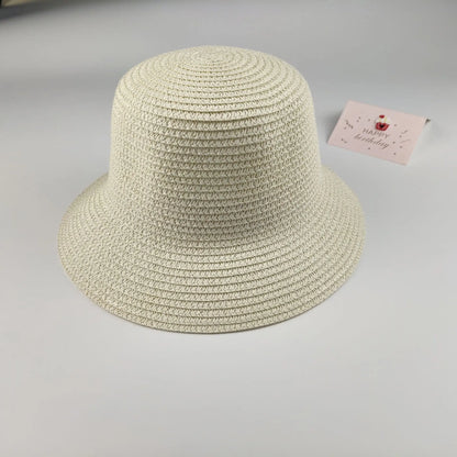 Summer Children's Straw Bag Straw Hat Cute Mini Beach Bag Boys and Girls Shoulder Crossbody Bags Small Sun Hats Kids Coin Purse
