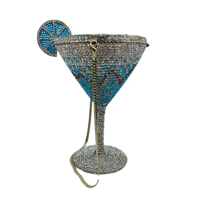 Jewels Martini purse Diamond Evening Purses Crystals Bridal Handbag Dinner Clutches jewelry Purses Rhinestone Party Clutch Bags