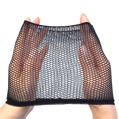 2 Pieces Hair Nets Open Ended Wig Cap Mesh Stocking Cap Weaving Hairnet Wig Accessories for Women Hair Extension Tool