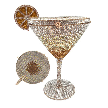 Jewels Martini purse Diamond Evening Purses Crystals Bridal Handbag Dinner Clutches jewelry Purses Rhinestone Party Clutch Bags
