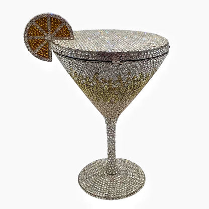 Jewels Martini purse Diamond Evening Purses Crystals Bridal Handbag Dinner Clutches jewelry Purses Rhinestone Party Clutch Bags