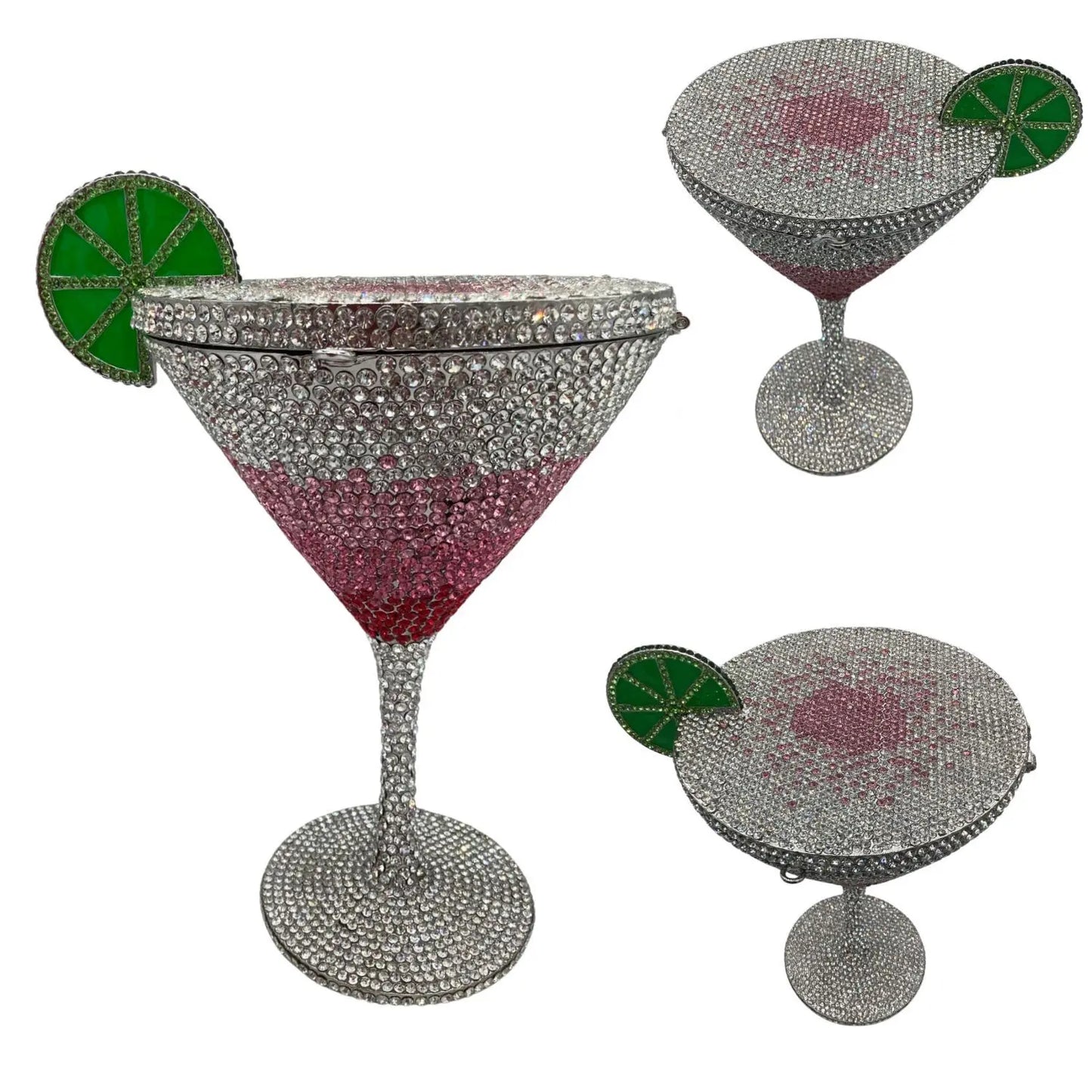 Jewels Martini purse Diamond Evening Purses Crystals Bridal Handbag Dinner Clutches jewelry Purses Rhinestone Party Clutch Bags