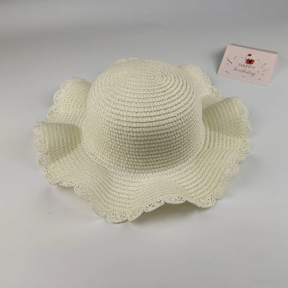 Summer Children's Straw Bag Straw Hat Cute Mini Beach Bag Boys and Girls Shoulder Crossbody Bags Small Sun Hats Kids Coin Purse